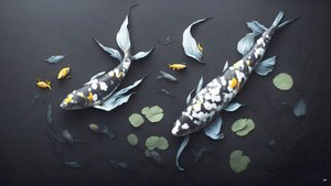 tusfestés: Koi-Karpfish_white marble_05