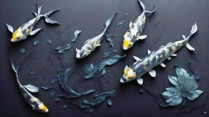 tusfestés: Koi-Karpfish_yellow_01