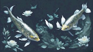 tusfestés: Koi-Karpfish_yellow_02
