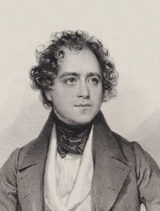 Johann Vesque von Püttlingen zeneszerző portréja 1803-1883, 1838.
