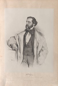 Achille De Bassini operaénekes portréja 1819-1881, 1854.