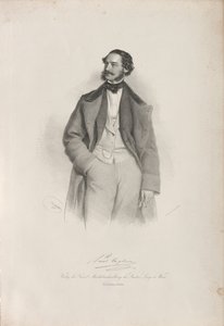 Paul Taglioni táncos, koreográfus és balettmester portréja 1808-1884, 1856. alkotó: Josef Kriehuber
