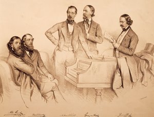 Csoportportré bécsi zenészekről és zeneszerzőről: Franz von Suppe 