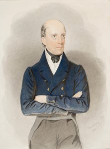 János osztrák főherceg (1782-1859) portréja (akvarell, papír) alkotó: Josef Nikolaus Kriehuber