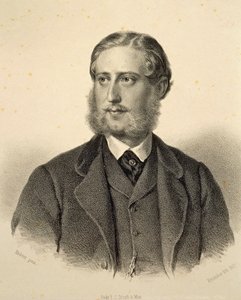 Ferdinand Bonaventura, Kinsky herceg (1834-1904) portréja. Josef Kriehuber metszete