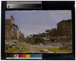Két nézet a Forum Romanumról alkotó: Josef Theodor Hansen