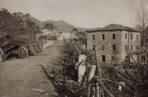 Album "Az én világháborúm – emlékek a délnyugati frontról Karintiában, Olaszországban, Trentino-Alto Adige" 1915.03.31.-1918.12.11. - Josef Zohle Bécsje": törmelék Tolmezzóban (f/w pho