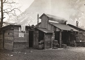 Album "Az én világháborúm – emlékek a délnyugati frontról Karintiában, Olaszországban, Trentino-Alto Adige" 1915.03.31.-1918.12.11. - Josef Zohles Bécs ": katonai laktanya a Soban alkotó: Josef Zohles