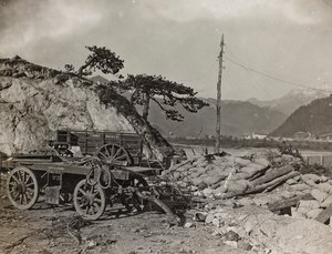 Album "Az én világháborúm - emlékek a délnyugati frontról Karintiában, Olaszországban, Trentino-Alto Adige" 1915.03.31.-1918.12.11. - Josef Zohles Bécs ": katonai harckocsi a Taglián alkotó: Josef Zohles