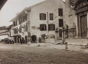 Album "Az én világháborúm – emlékek a délnyugati frontról Karintiában, Olaszországban, Trentino-Alto Adige" 1915.03.31.-1918.12.11. - Josef Zohles Bécs": Tolmezzo katonák (f/w fotó