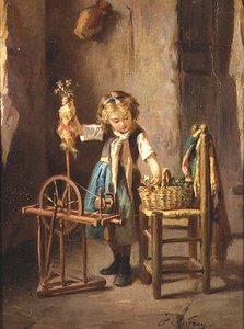 A forgó kerék mellett alkotó: Joseph Athanase Aufray