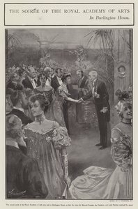 A Királyi Művészeti Akadémia előadása a londoni Burlington House-ban (litho)