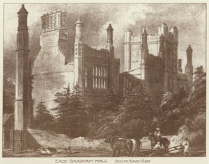 East Barsham Hall, Norfolk (Litho) alkotó: Joseph (after) Nash