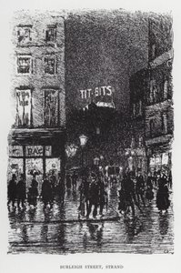 Burleigh Street, Strand (litho) alkotó: Joseph (after) Pennell