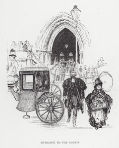 Bejárat a bíróságokba (litho) alkotó: Joseph (after) Pennell