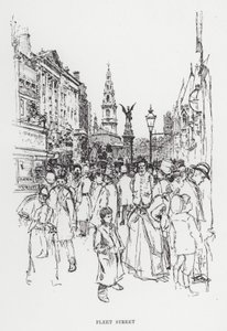 Fleet Street (litho) alkotó: Joseph (after) Pennell