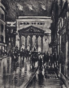 Haymarket Színház (litho) alkotó: Joseph (after) Pennell