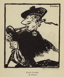 Harry Lauder skót énekes és komikus (litho) alkotó: Joseph (after) Simpson
