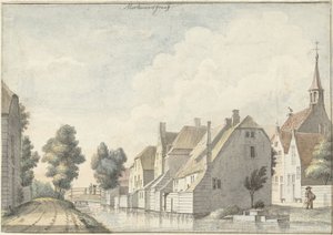 Molenaarsgraaf falu az Alblasserwaardban Molenaarsgraaf (cím a tárgyon) alkotó: Joseph Adolf Schmetterling