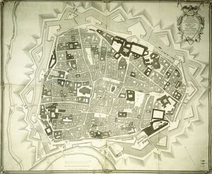 Egy vésett bécsi terv, 1770 alkotó: Joseph Anton Nagel
