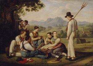 Kaszák pihennek, 1819 alkotó: Joseph Anton Rhomberg