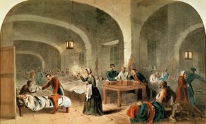 A scutari kórház egyik kórtermének vázlata, 1856 körül