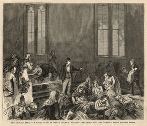 Éjszakai jelenet a Grace Churchben alkotó: Joseph Becker