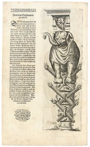 Oszlop egy elefánt alakjával, 1604 alkotó: Joseph Boillot