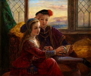 Edward VI és Lady Jane Gray (olaj a fedélzeten) alkotó: Joseph Bouvier