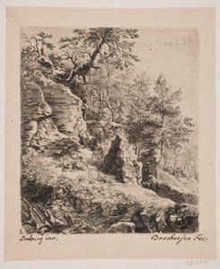 Sziklás táj alkotó: Joseph Brecheisen