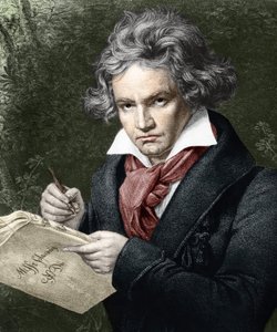 Ludwig van Beethoven (1770-1827), a Missa solemnis komponálása Karl Joseph Stieler (1781-1858) nyomán alkotó: Joseph Carl (after) Stieler