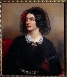 Lola Montes vagy Montez portréja (olaj, vászon) alkotó: Joseph Carl Stieler