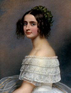 Alexandra de Baviere hercegnő portréja (Alexandra Amalie von Bayern, Bajor Alexandra) (1826-1875) - Joseph Karl Stieler (1781-1858) festménye Ec. Alles