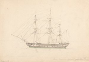 Lord Craven jachtja, 1817. július 23 alkotó: Joseph Cartwright