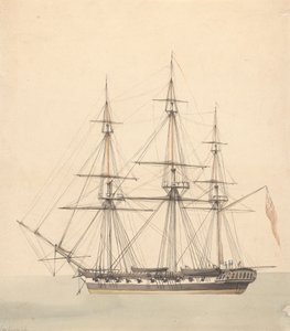 Egyszemélyes Corvette (?) három haditengerészeti egyenruhás figurával és Union Jackkel