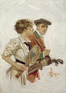 Golf vagy tenisz?, 1915 körül (olaj, vászon)