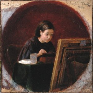 Christina Mary Clark portréja, 1860 körüli (olaj, vászon) alkotó: Joseph Clark