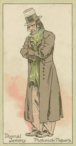 Dismal Jemmy, Pickwick Papers (színes litográfia) alkotó: Joseph Clayton (1856-1937) (after) Clarke