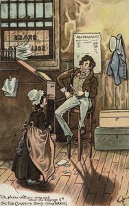 Jelenet a The Old Curiosity Shopból, Charles Dickens (színes litó) alkotó: Joseph Clayton (1856 1937) (after) Clarke
