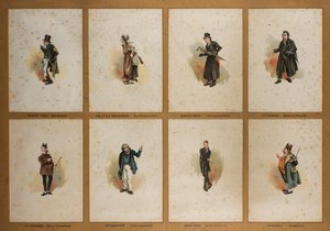 Nyolc Dickens-i karakter (litográfia)