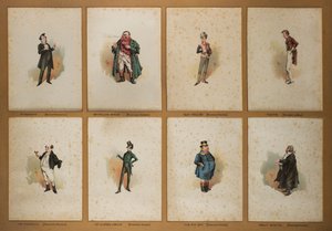 Nyolc Dickens-i karakter (litográfia)