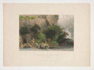 Leszállás az amerikai oldalon (Niagara vízesése), illusztráció Nathaniel Parker Willis számára