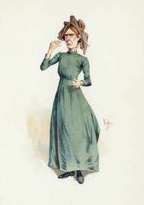 Sally Brass, illusztráció a „Character Sketches from Charles Dickens” című filmből, 1890 körül alkotó: Joseph Clayton Clarke