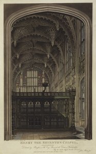 VII. Henrik kápolna, Westminster apátság, London (aquatinta)