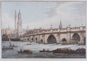 London Bridge régi, London, 1790