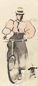 Girl on a Bicycle, c.1896 (watercolor on paper)