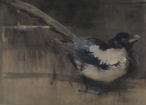 A szarka (gouache lenvászon)