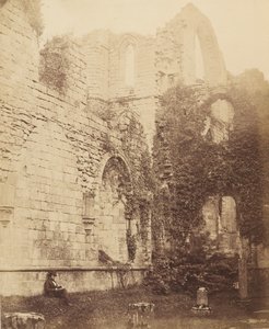 Fountains Abbey. Káptalanház belseje, 1850-es évek.