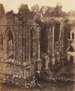 Fountains Abbey. Refektórium és konyha, 1850-es évek.