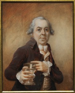 Egy poharat tartó férfi portréja alkotó: Joseph Daniel